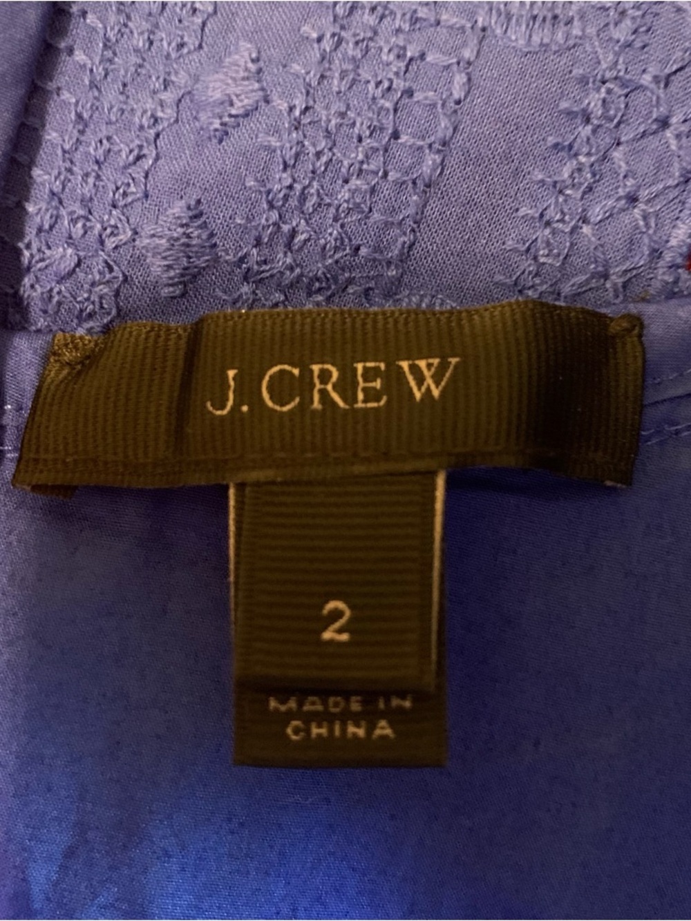 J.Crew Blue Ruffle Neck Shift Dress Size 2 Classic Preppy Career Chic - Picture 8 of 9
